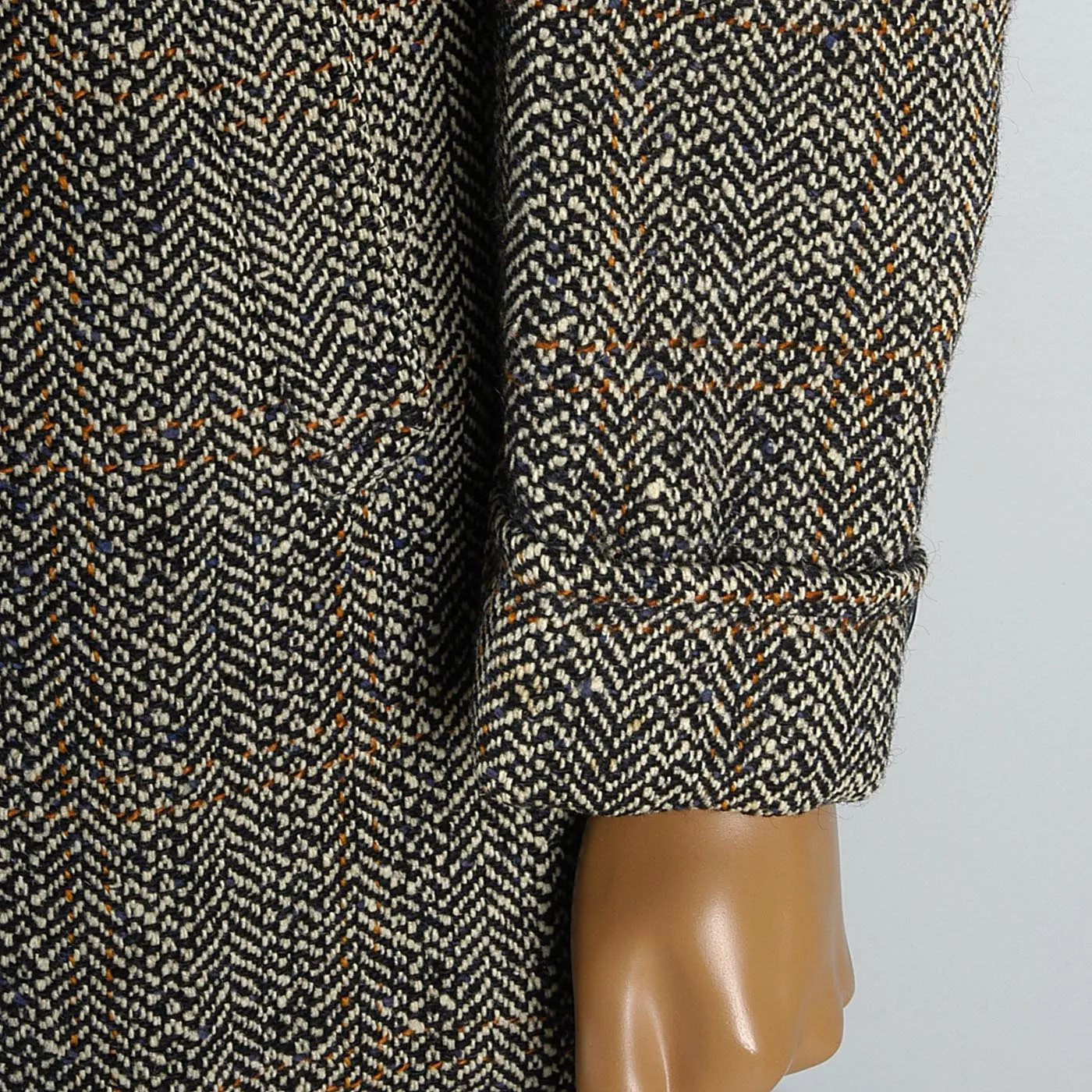 1940s Men's Wool Tweed Winter Coat