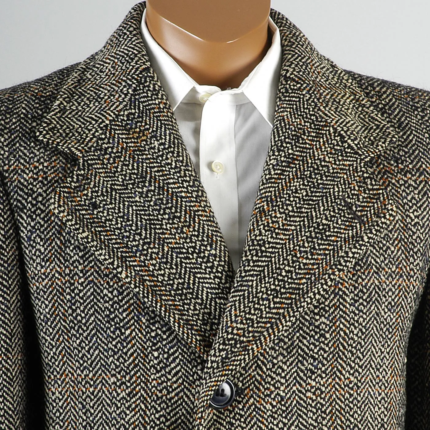 1940s Men's Wool Tweed Winter Coat