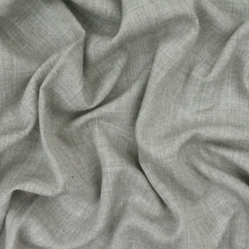 Ash Gray Famous Designer Textured Rayon Challis Woven Fabric