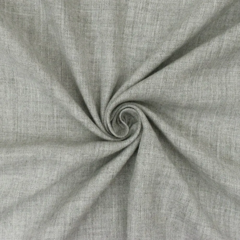 Ash Gray Famous Designer Textured Rayon Challis Woven Fabric