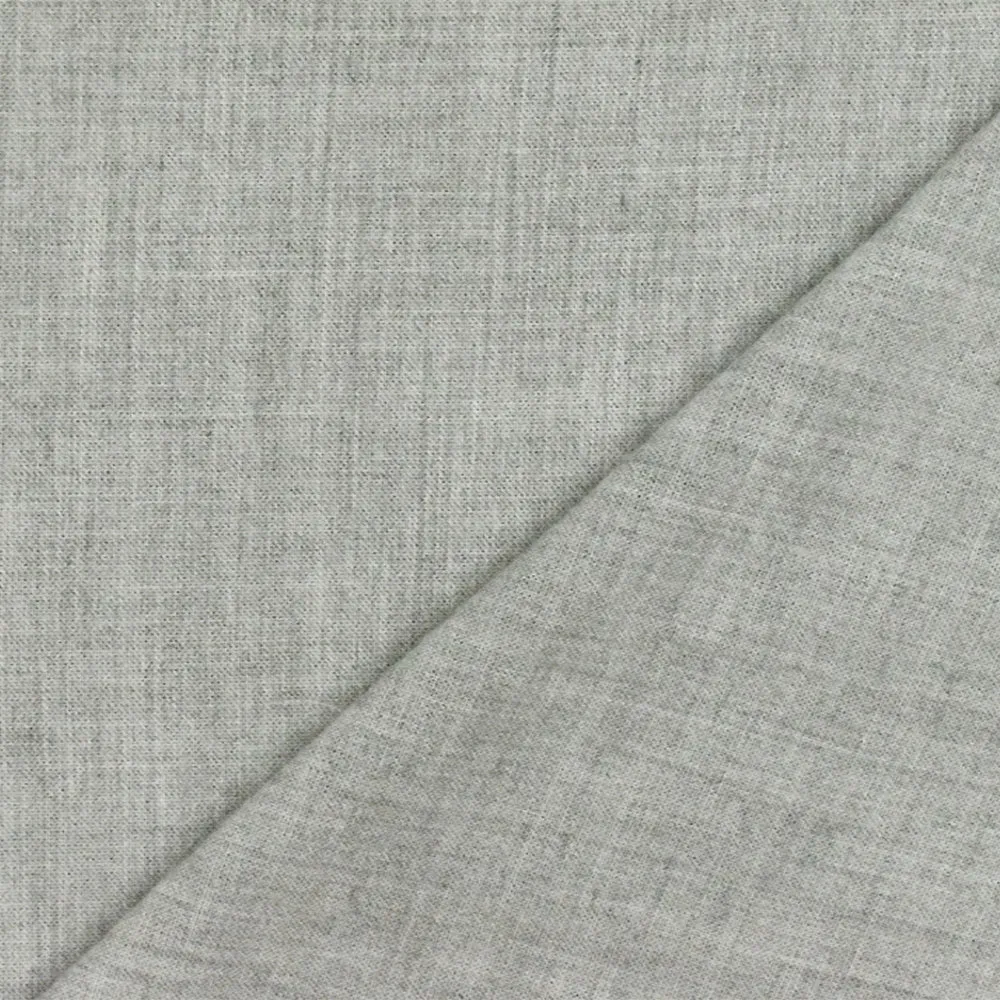 Ash Gray Famous Designer Textured Rayon Challis Woven Fabric