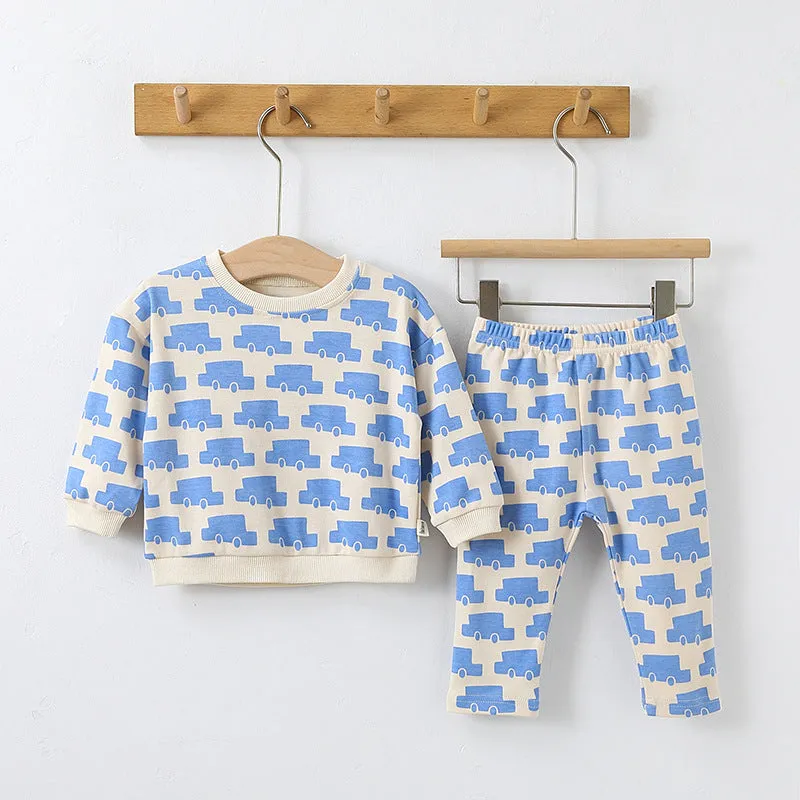 Baby All Over Print Pattern Hoodies Combo Pants Sets by MyKids-USA™