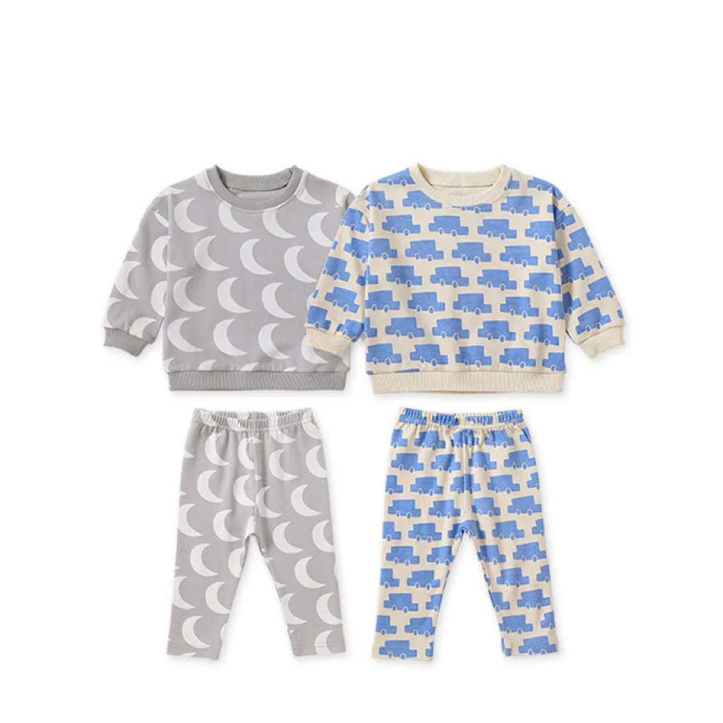 Baby All Over Print Pattern Hoodies Combo Pants Sets by MyKids-USA™