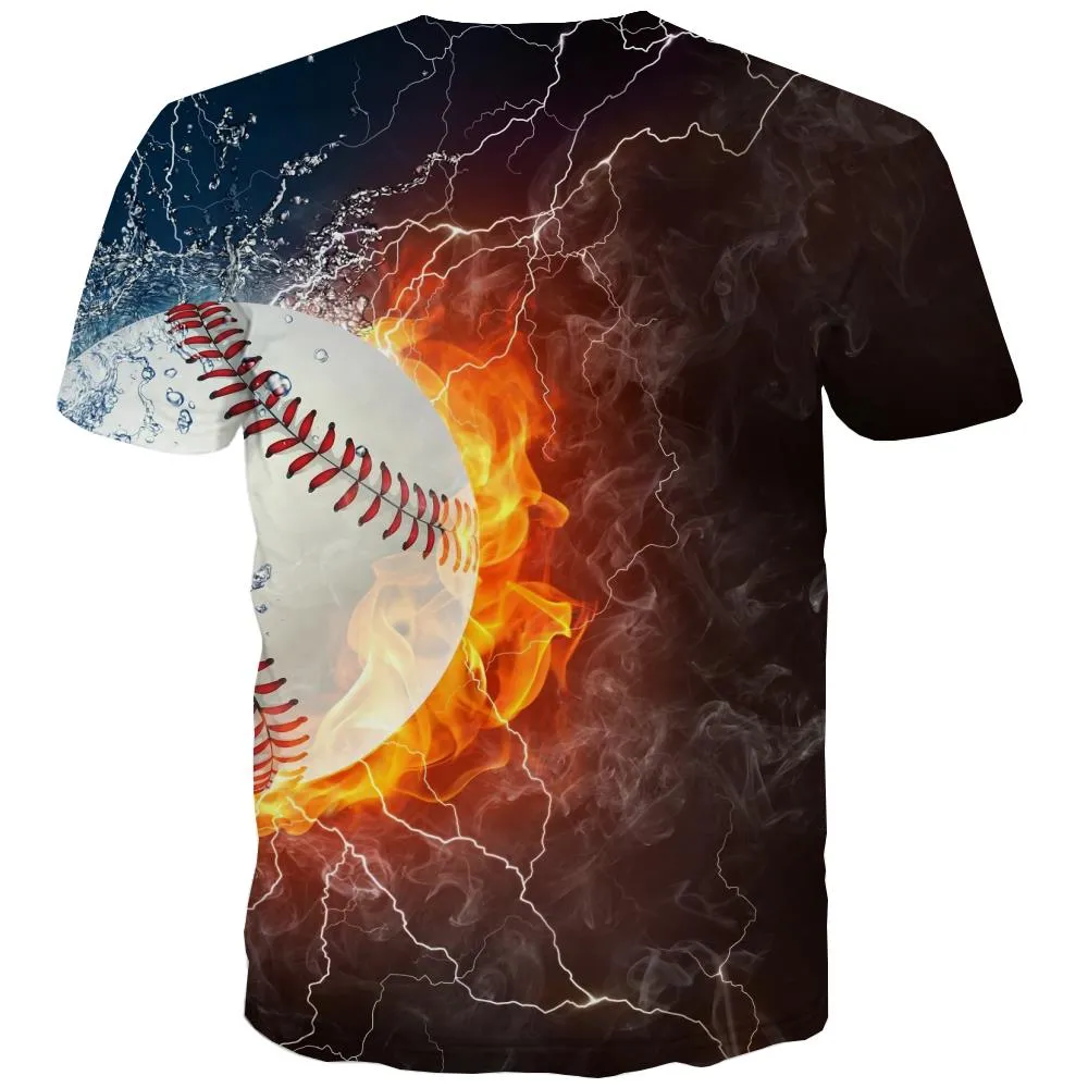 Baseball T-shirt Men Stadium T shirts Funny Game Tshirts Novelty White T-shirts Graphic