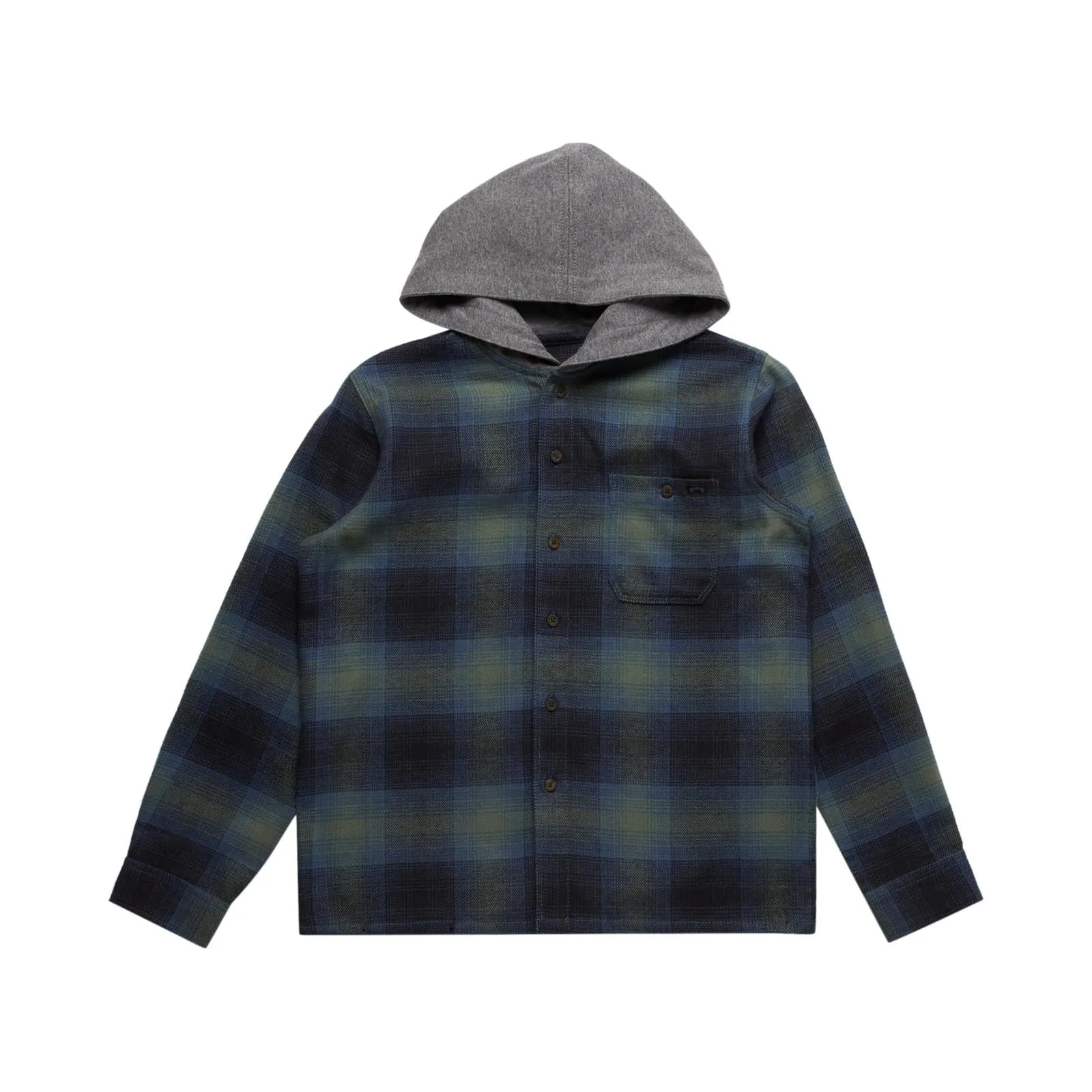 Billabong Kids Baj Hooded Long Sleeve Flannel Shirt