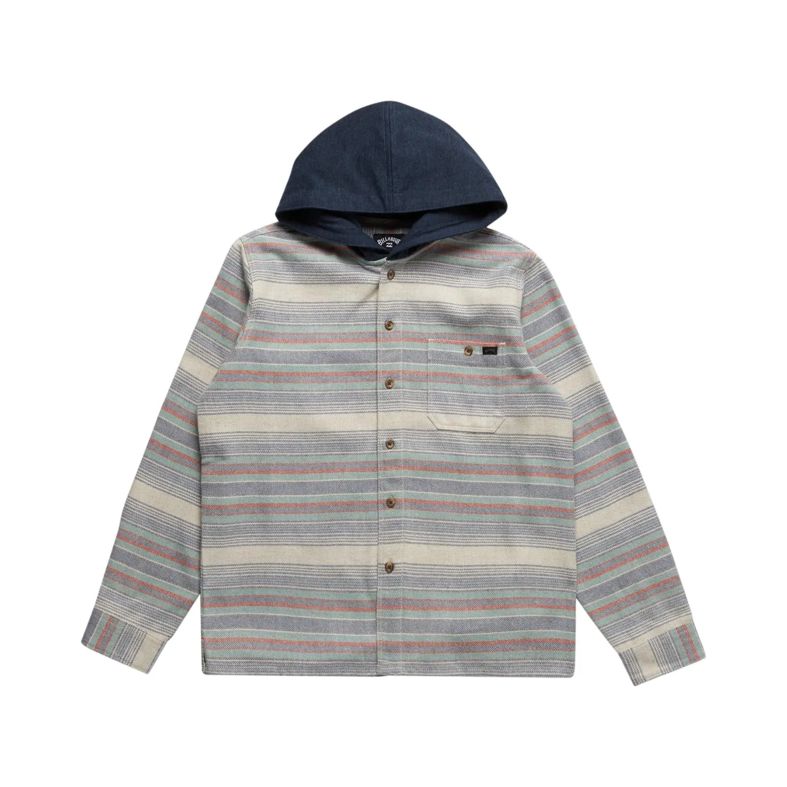 Billabong Kids Baj Hooded Long Sleeve Flannel Shirt