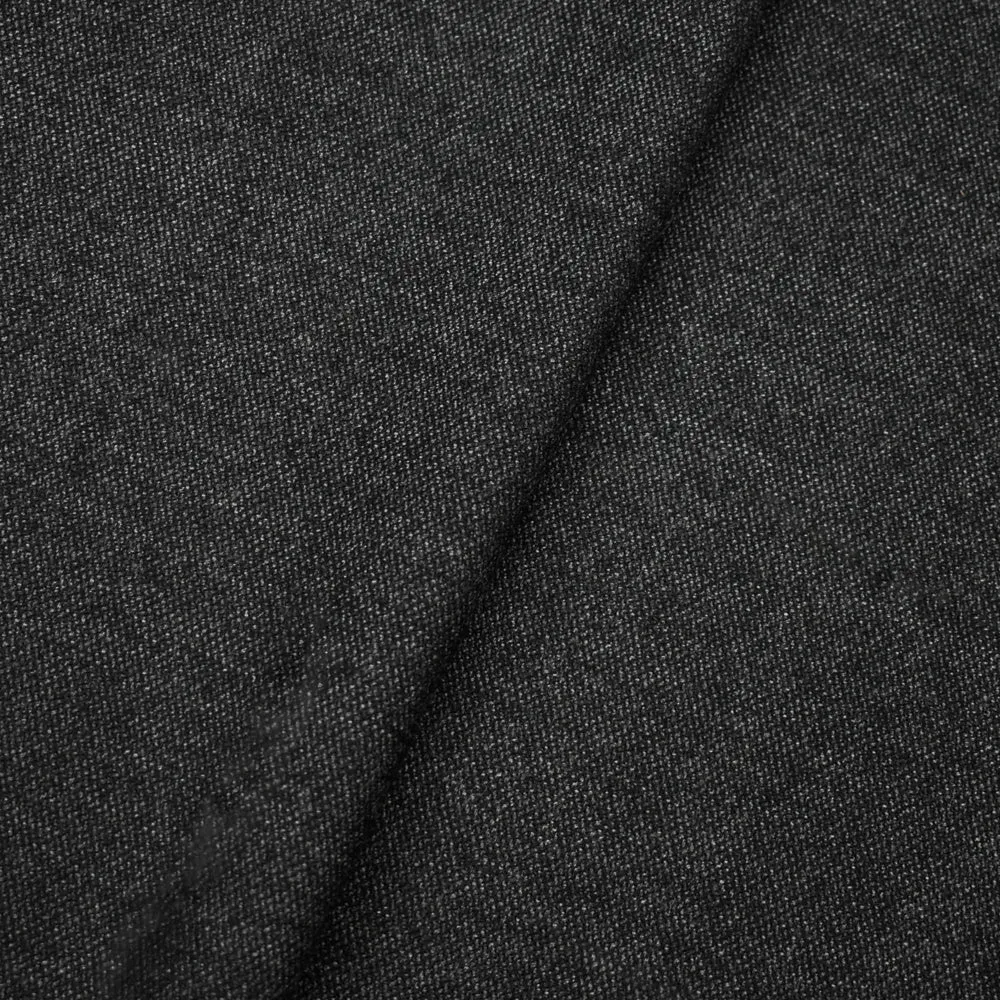 Black-Gray Wool Dobby Texture Woven Suiting Fabric