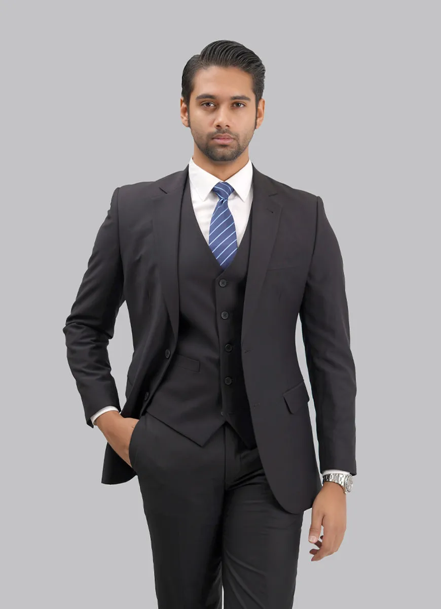 Black Plain 3-Piece Suit