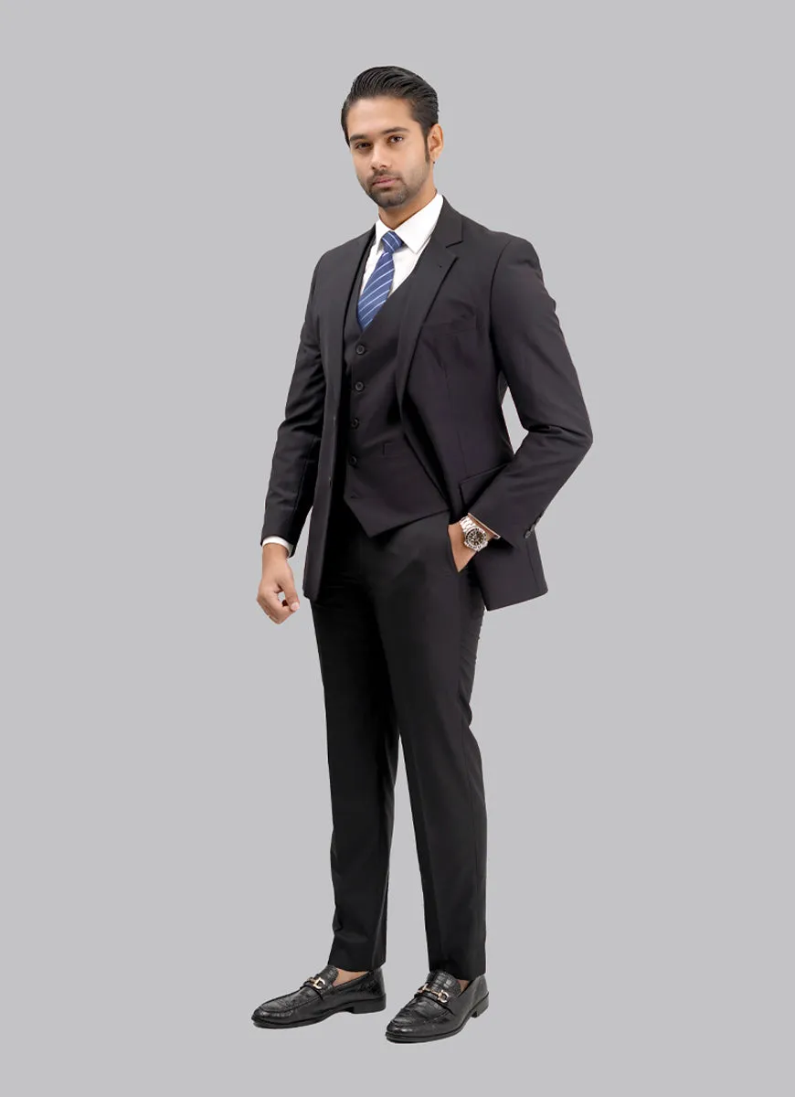 Black Plain 3-Piece Suit