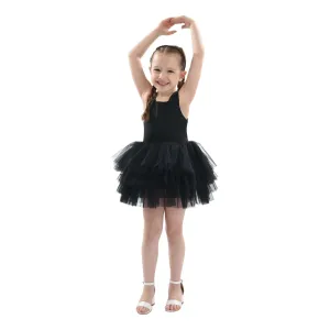 Black Solid Tutu Dress