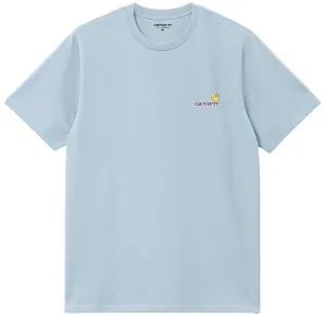 Carhartt WIP Mens American Script T Shirt Frosted Blue