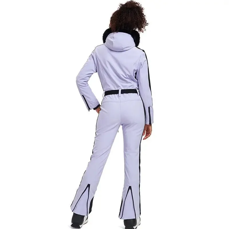 Chic One-piece Ski Suits Women Slim Fit Snowsuits