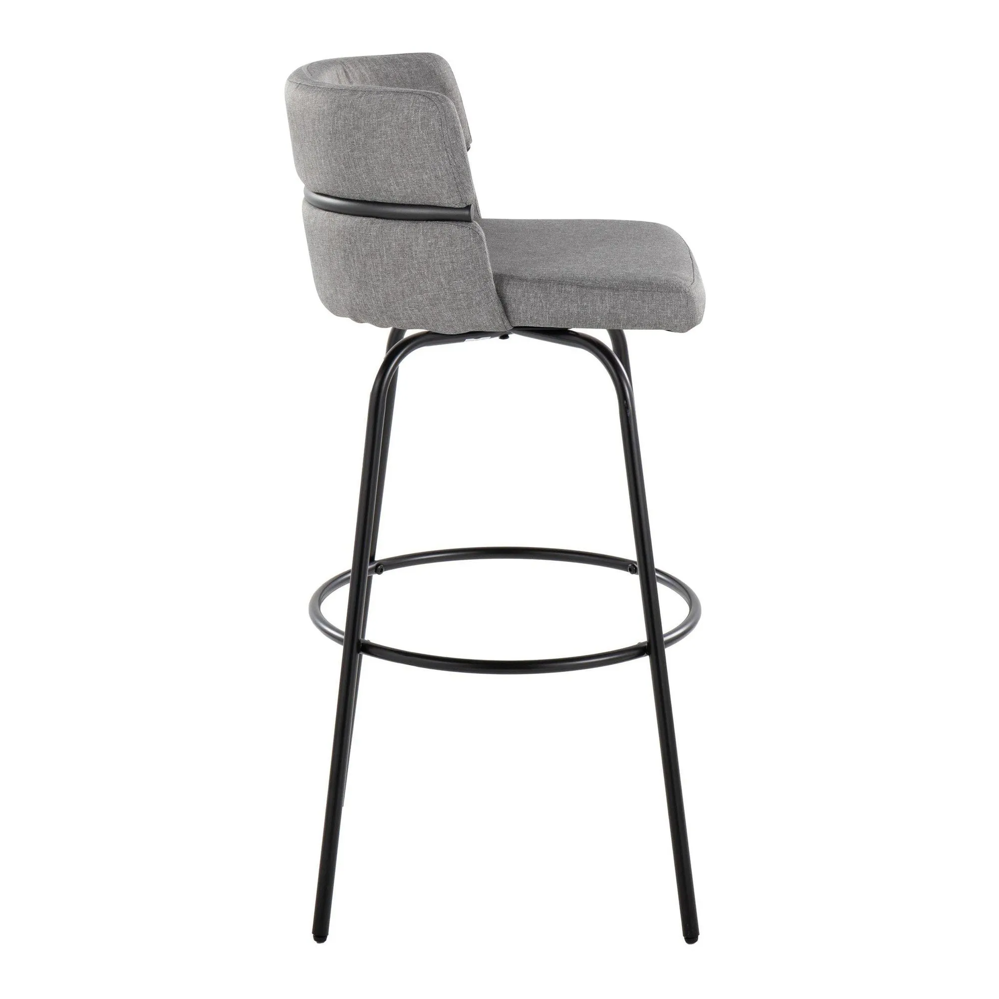 Cinch Claire 30" Fixed-Height Barstool - Set of 2 By LumiSource - B30-CINCH-CLARZQ2 BKBKCR2