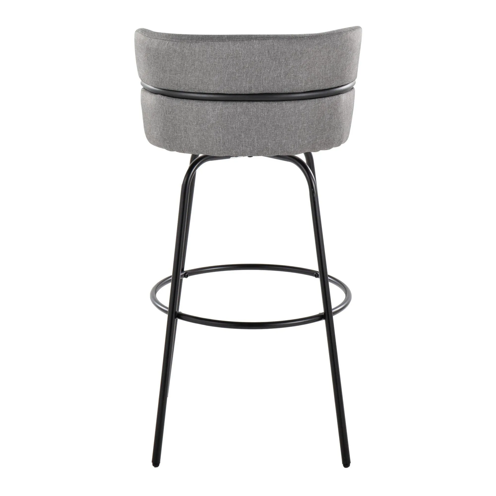 Cinch Claire 30" Fixed-Height Barstool - Set of 2 By LumiSource - B30-CINCH-CLARZQ2 BKBKCR2