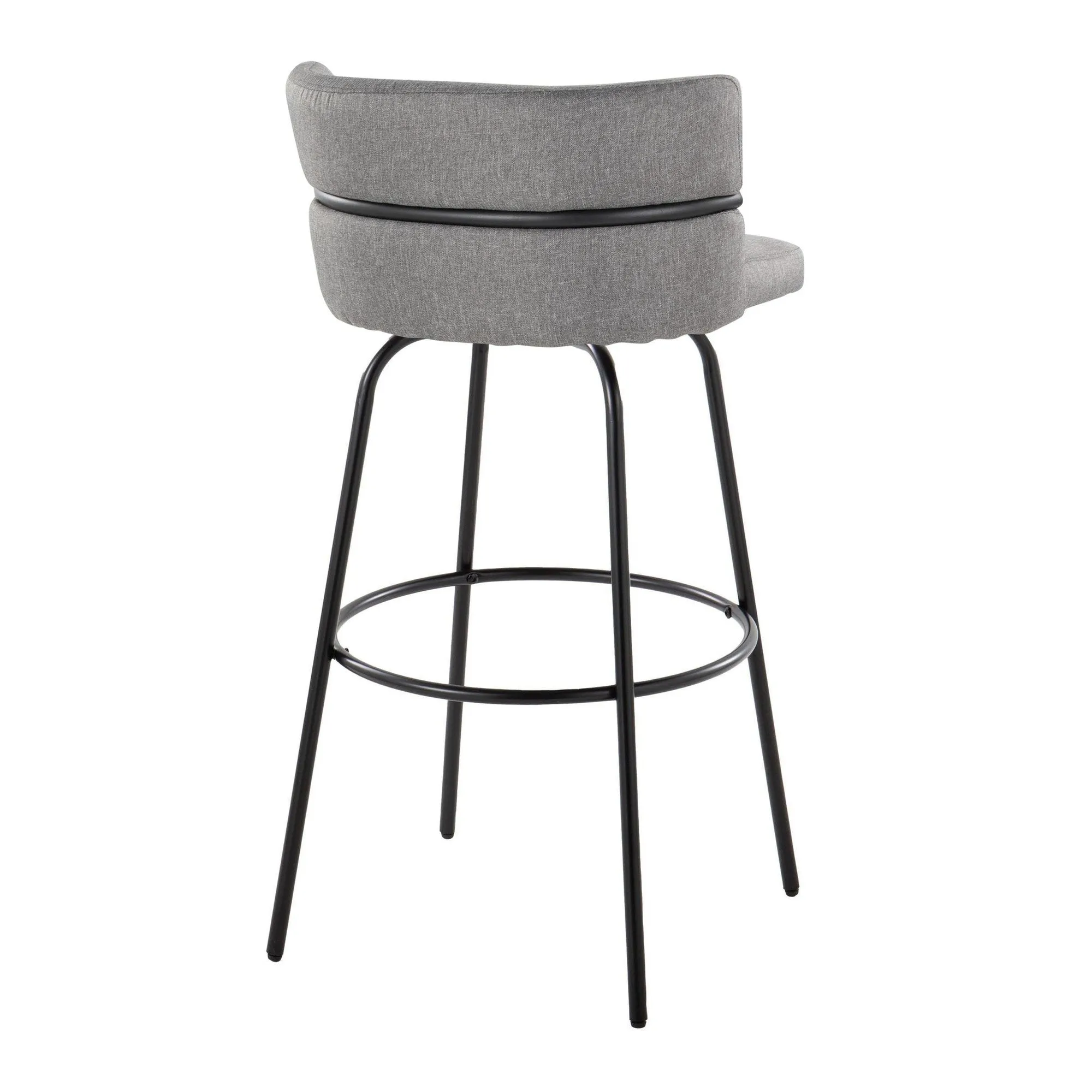 Cinch Claire 30" Fixed-Height Barstool - Set of 2 By LumiSource - B30-CINCH-CLARZQ2 BKBKCR2