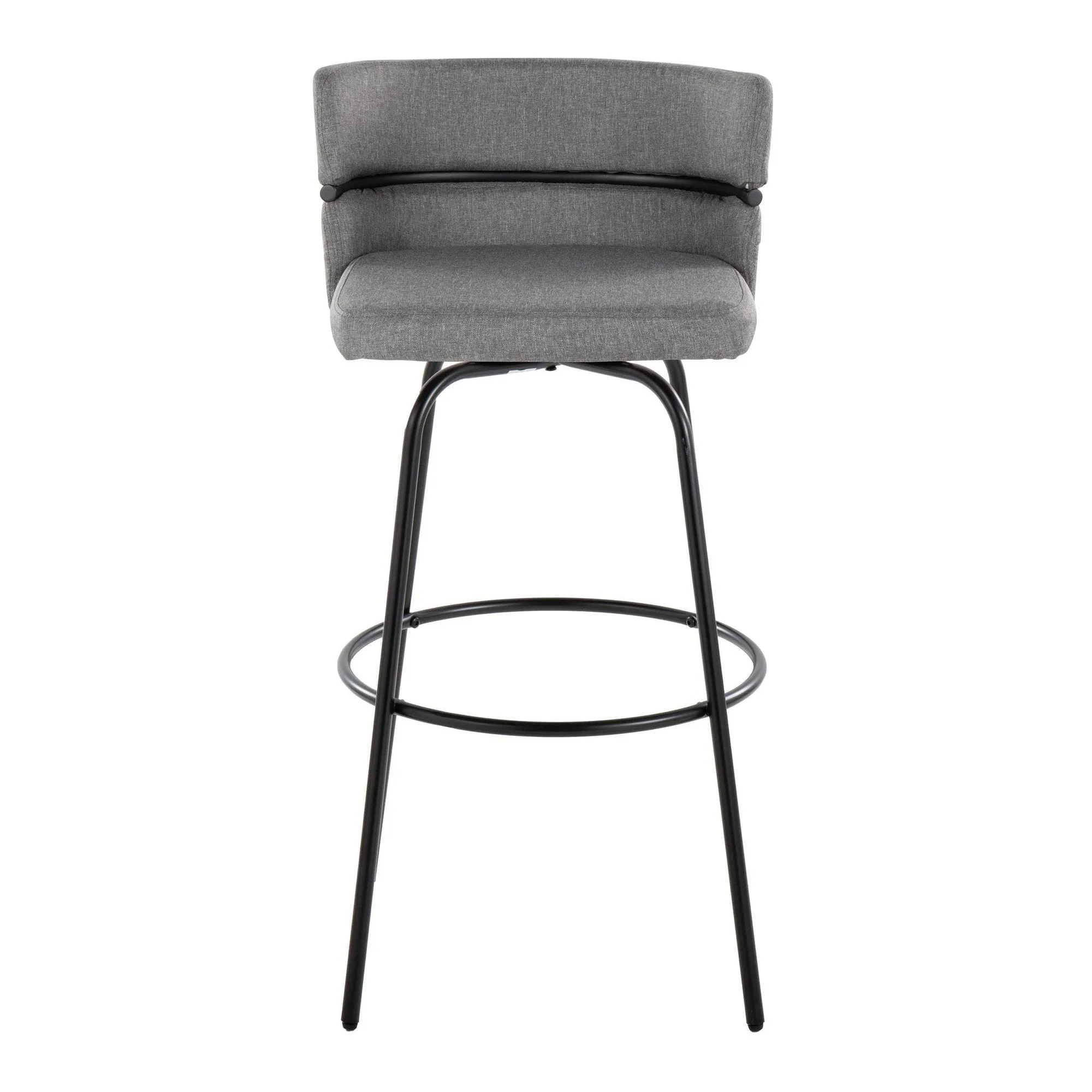 Cinch Claire 30" Fixed-Height Barstool - Set of 2 By LumiSource - B30-CINCH-CLARZQ2 BKBKCR2