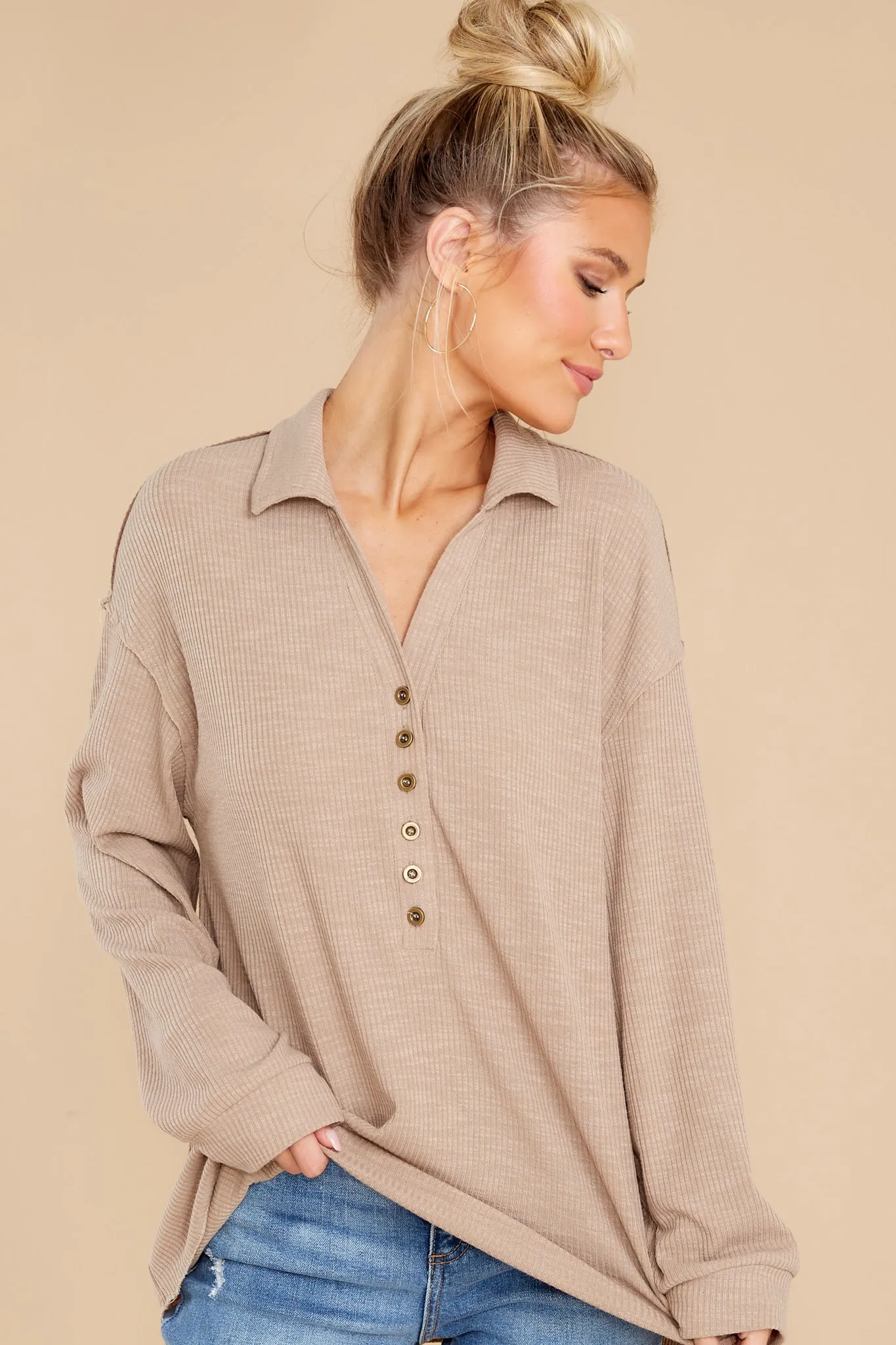 Climbing Higher Light Mocha Top