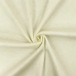 Cream Ivory Solid Stretch Polyester Double Knit Fabric