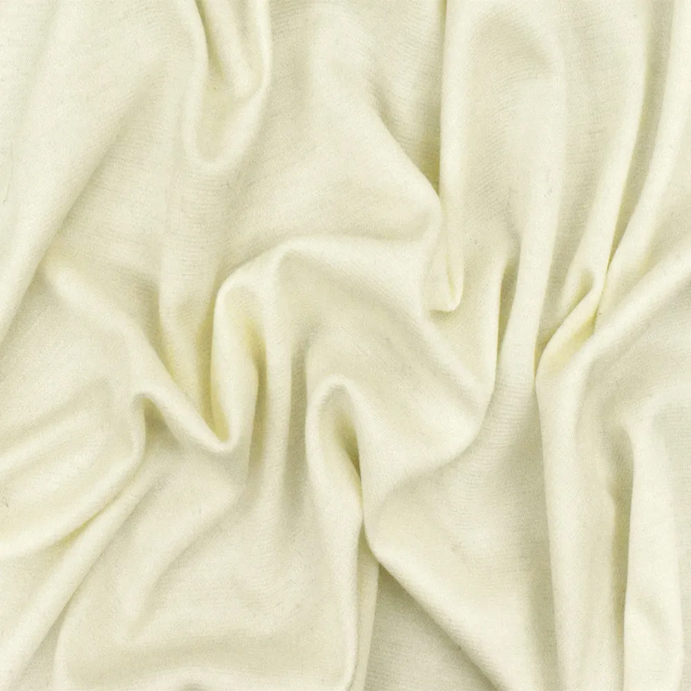 Cream Ivory Solid Stretch Polyester Double Knit Fabric