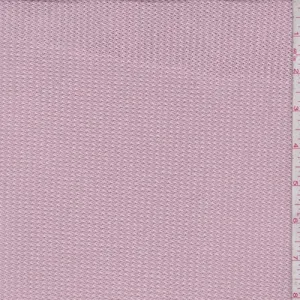 Creamy Pink Zig Zag Thermal Knit Fabric