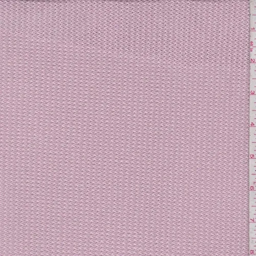 Creamy Pink Zig Zag Thermal Knit Fabric