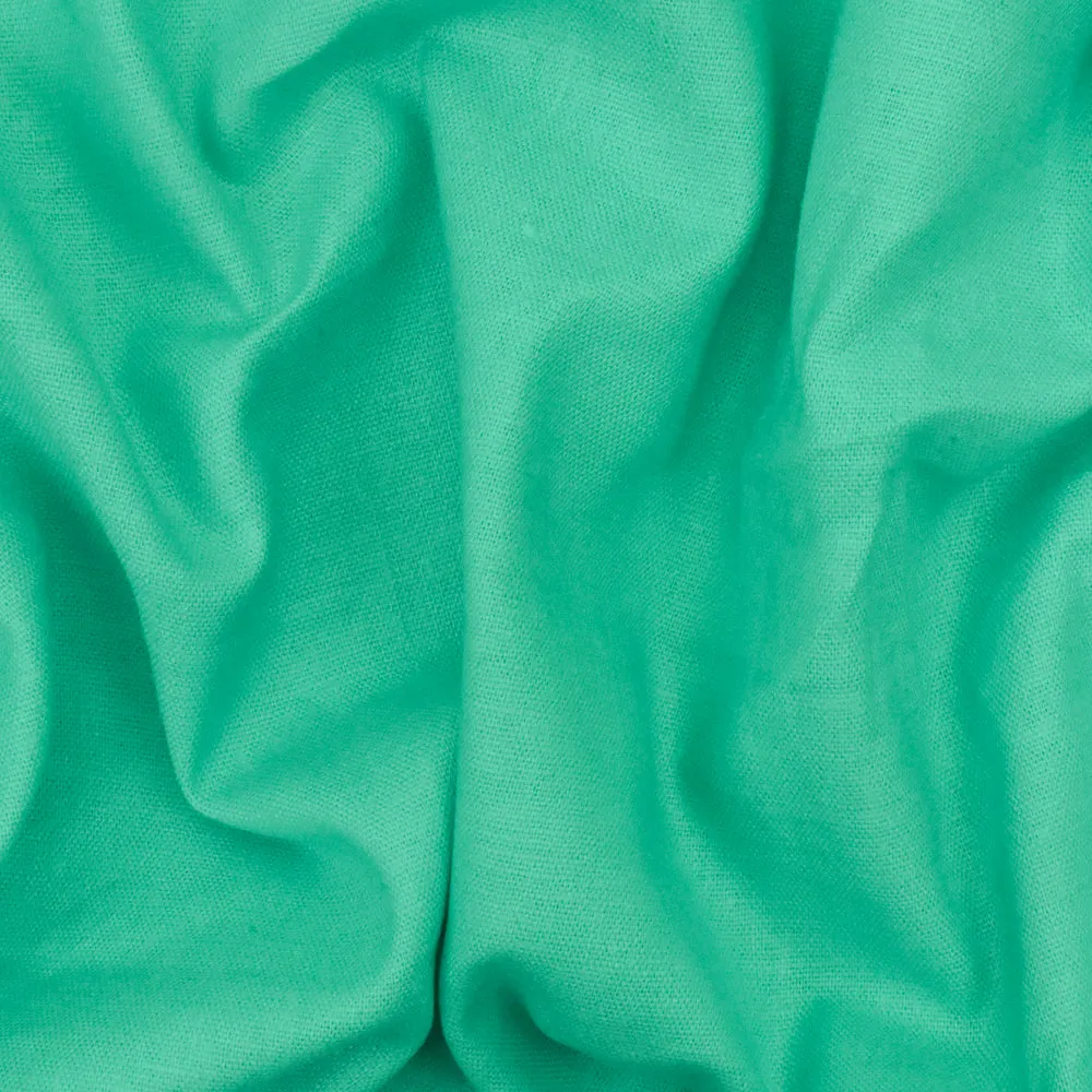 Crystal Teal Cotton Slubbed Stretch Shirting Woven Fabric