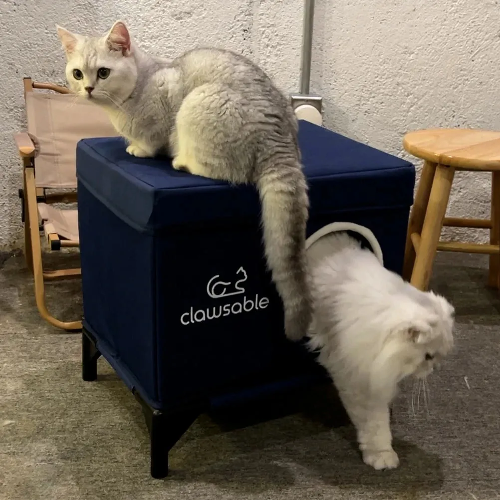 Elevated Cooling Cat House with Ice Pack