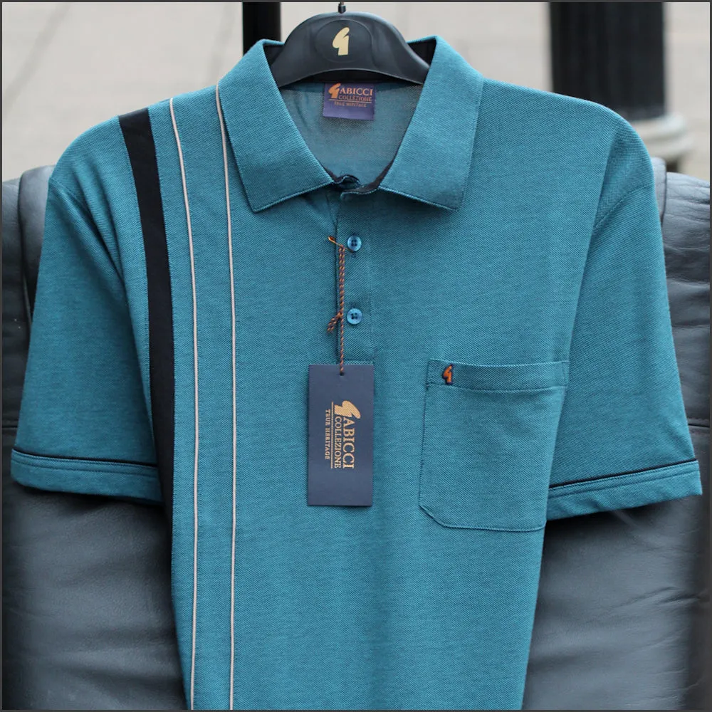 Gabicci X05 Teal Pattern Polo=