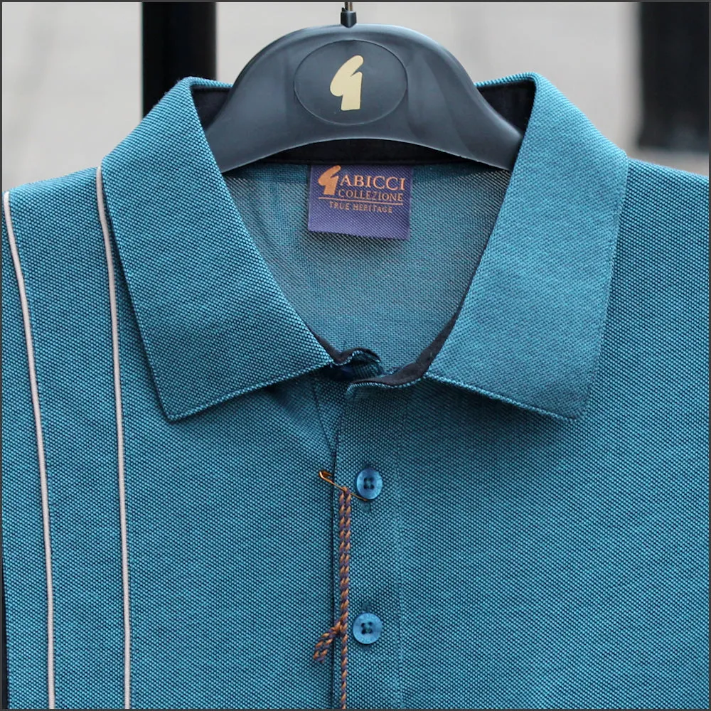 Gabicci X05 Teal Pattern Polo=