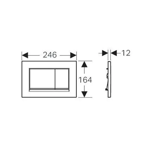 Geberit Sigma 30 Dual Flush Plate Bright Chrome