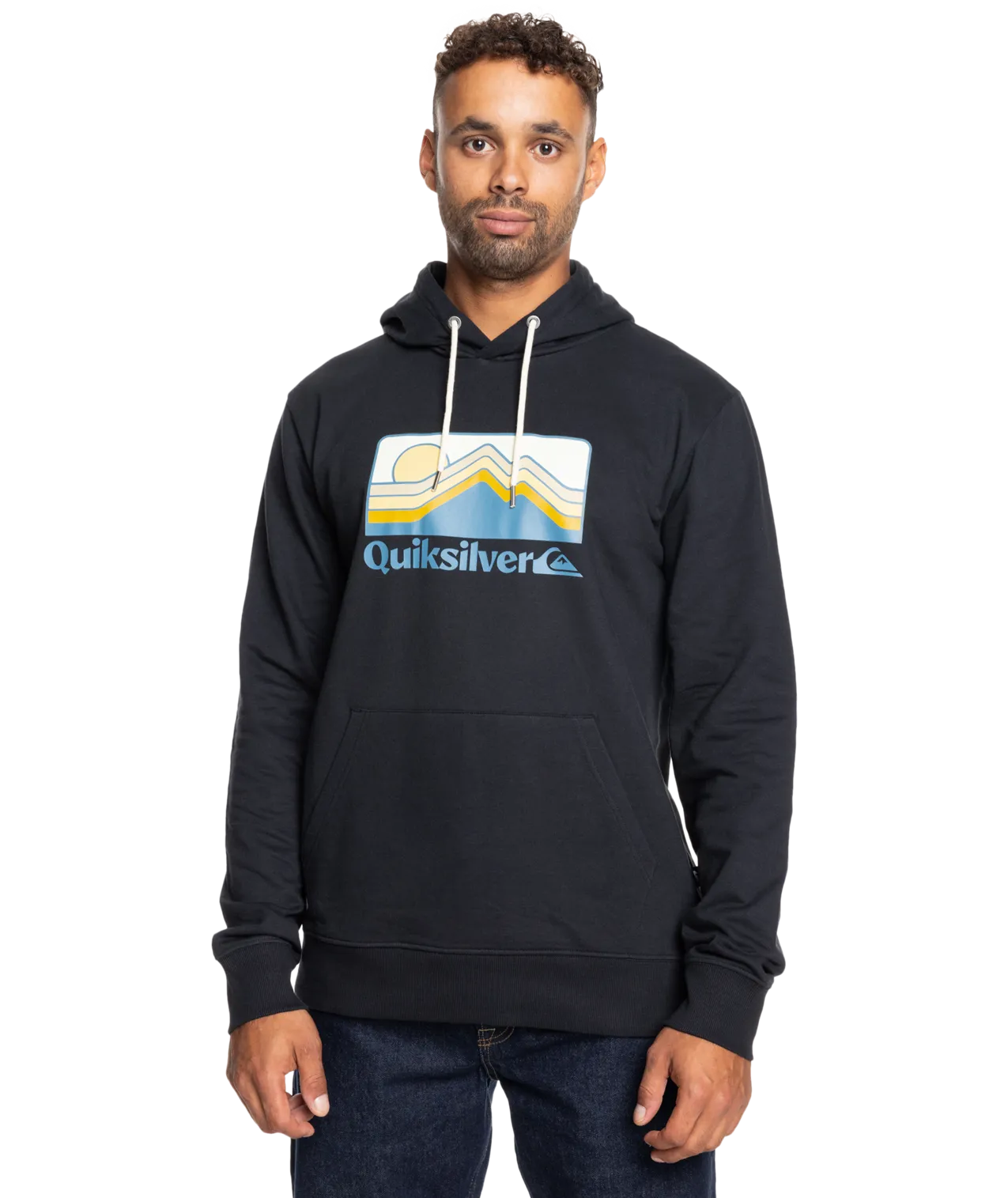 Gradient Mountains Hoodie in Black