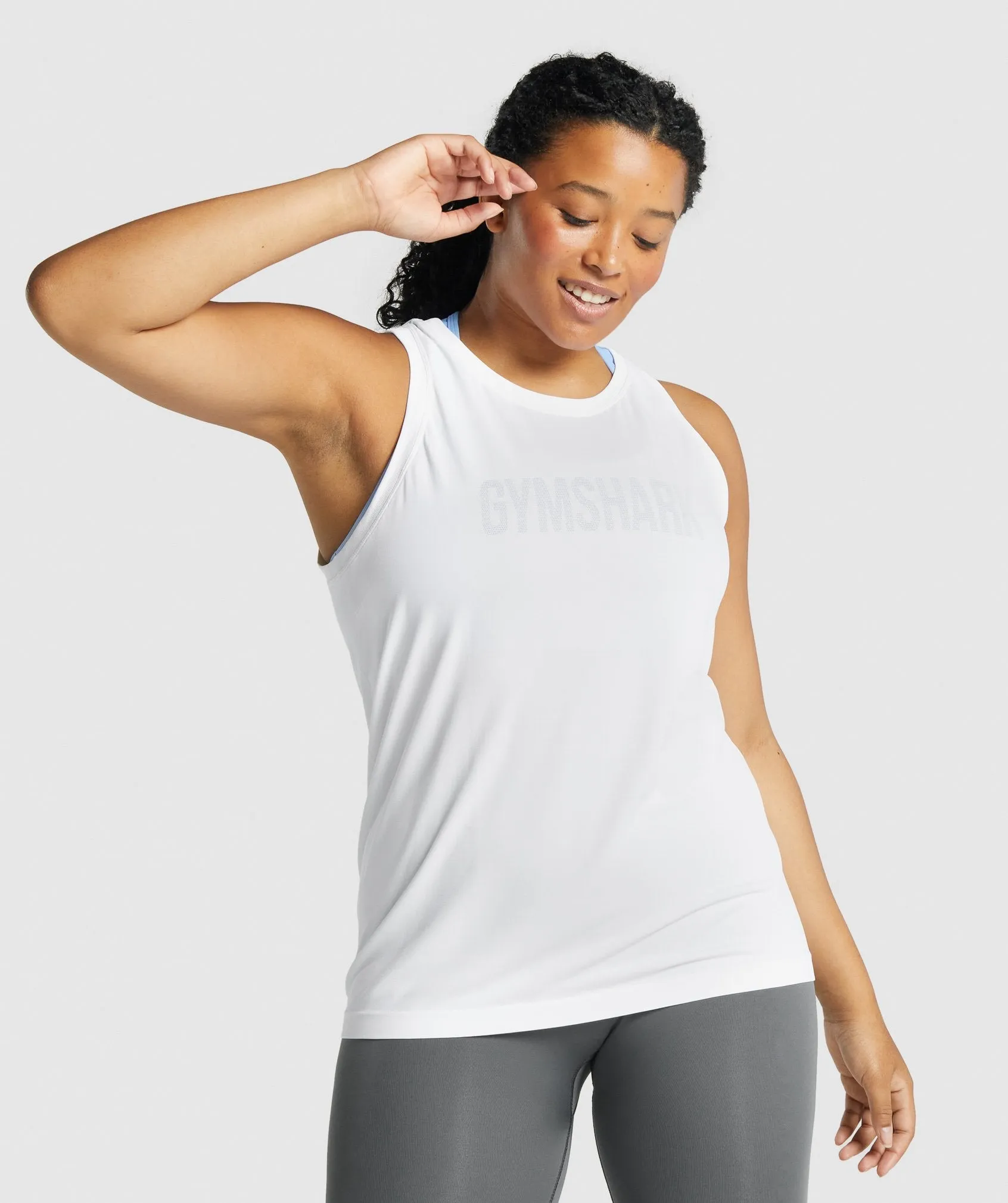 Gymshark Fit Seamless Loose Tank - White