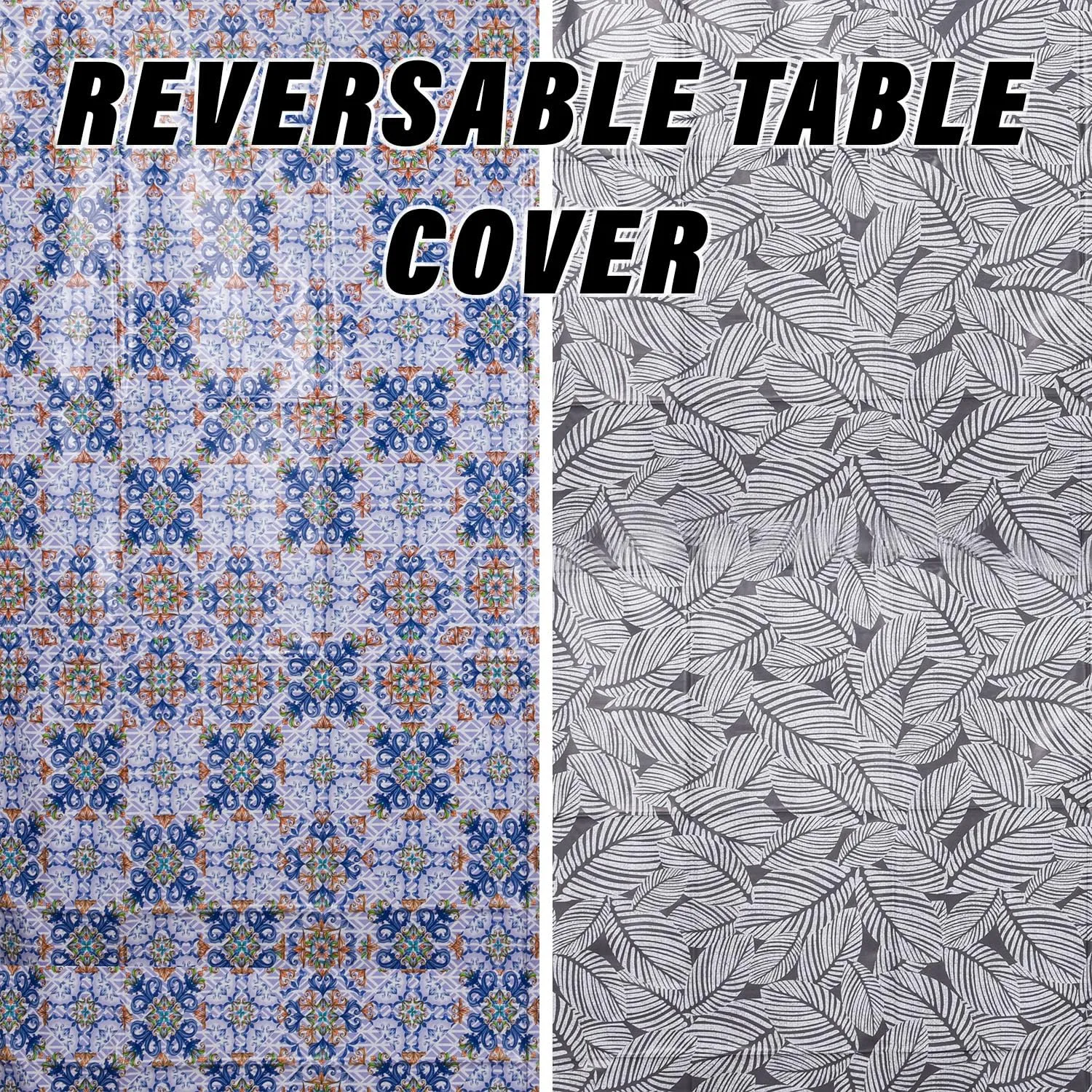 Heart Home Table Cover | Dining Table Cover | Center Table Cover | Reversable Table Cover for Kitchen Table | Star Flower Table Cover for Hall Décor | 54x54 Inch | Blue