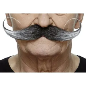 Hook Moustache  - Black/Grey