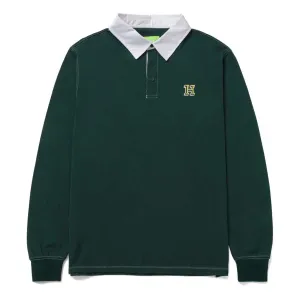 Huf Longden L/S Polo - Forest Green