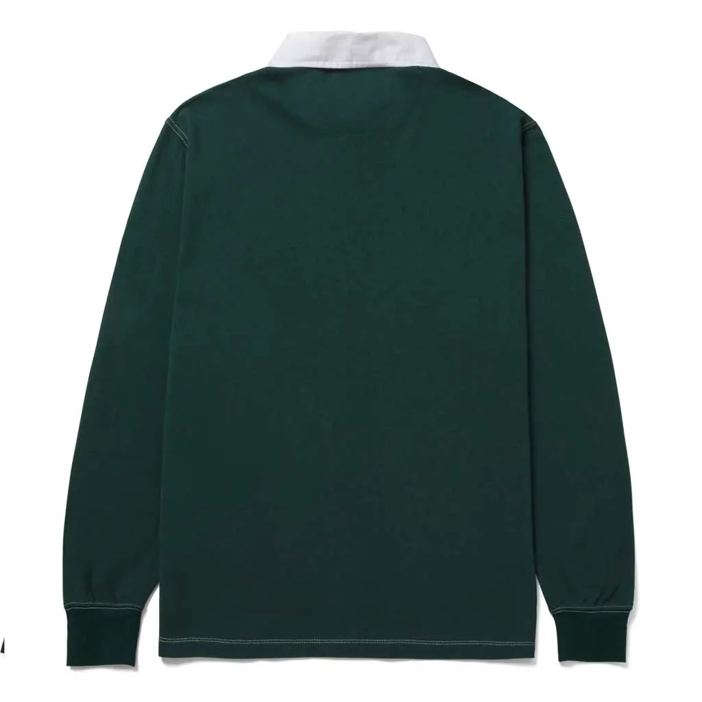 Huf Longden L/S Polo - Forest Green