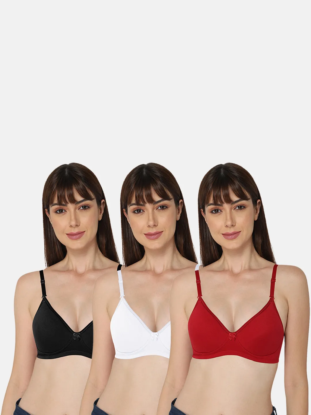 Intimacy Everyday Bra Combo Pack – Non-Wired, Comfortable, and Stylish Essentials for Daily Wear (EC06-C40)