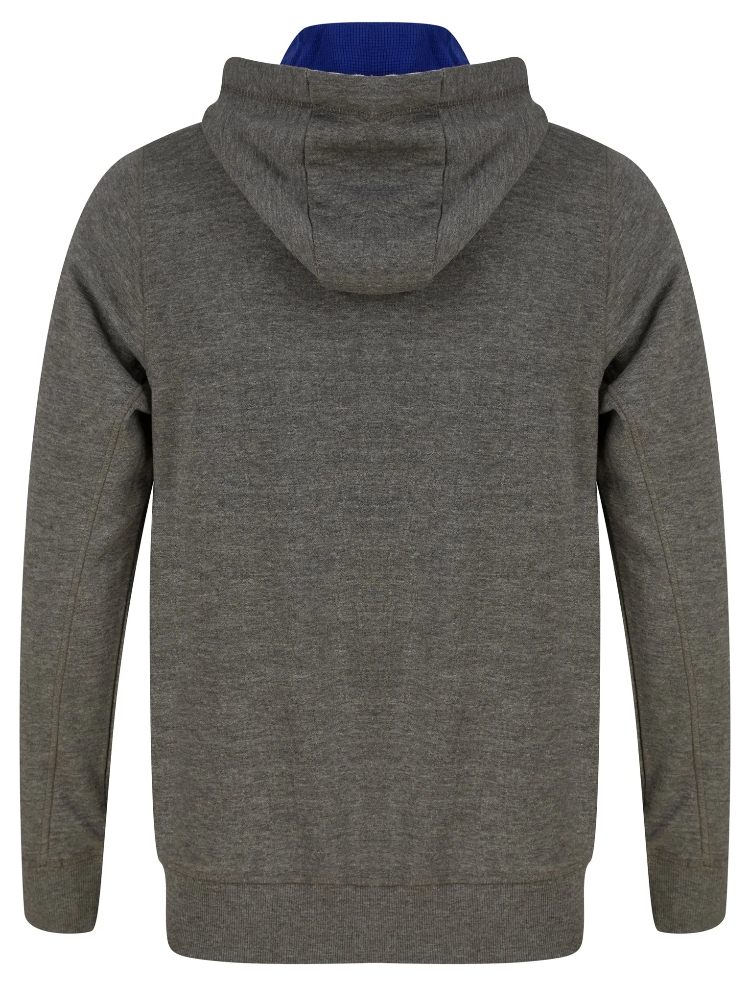 Invidia Motif Brushback Fleece Zip Through Hoodie in Mid Grey Marl - Tokyo Laundry