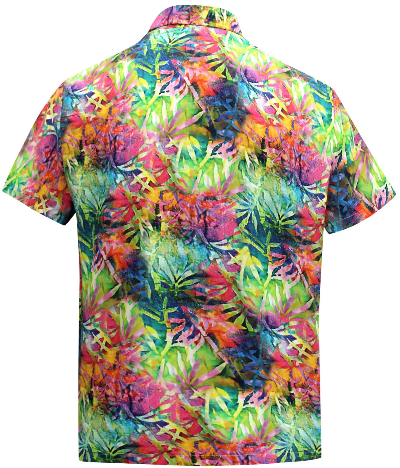 LA LEELA Men Casual Beach hawaiian Shirt for Aloha Tropical Beach front Short sleeve Multicolor