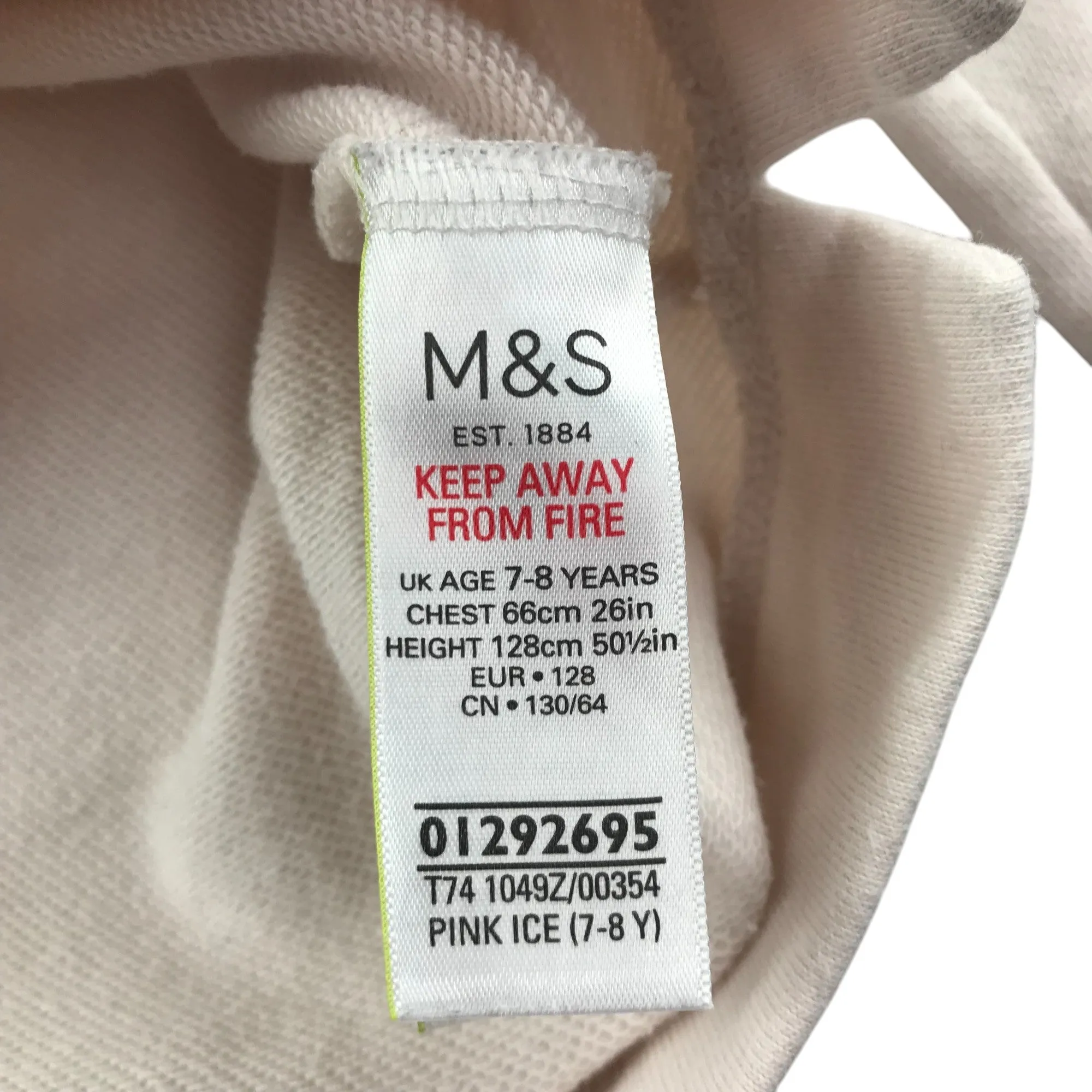 M&S sweater 7-8 years white floral cactus