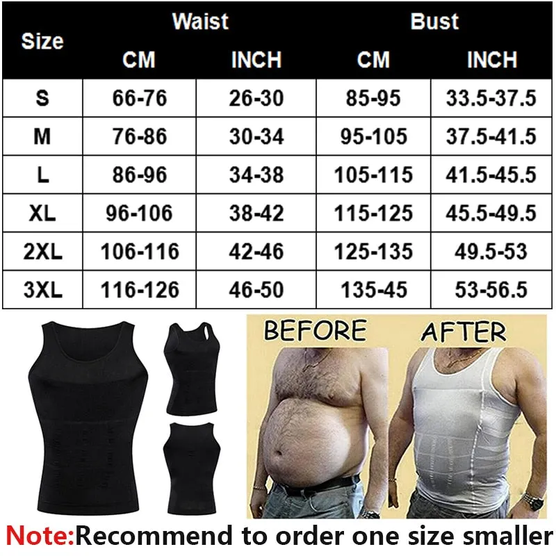 Men Body Shaper Tight Skinny Tummy Waist Trainer Posture Shirt Elastic Abdomen Tank Top Shape Vests Slimming Boobs Gym Vest