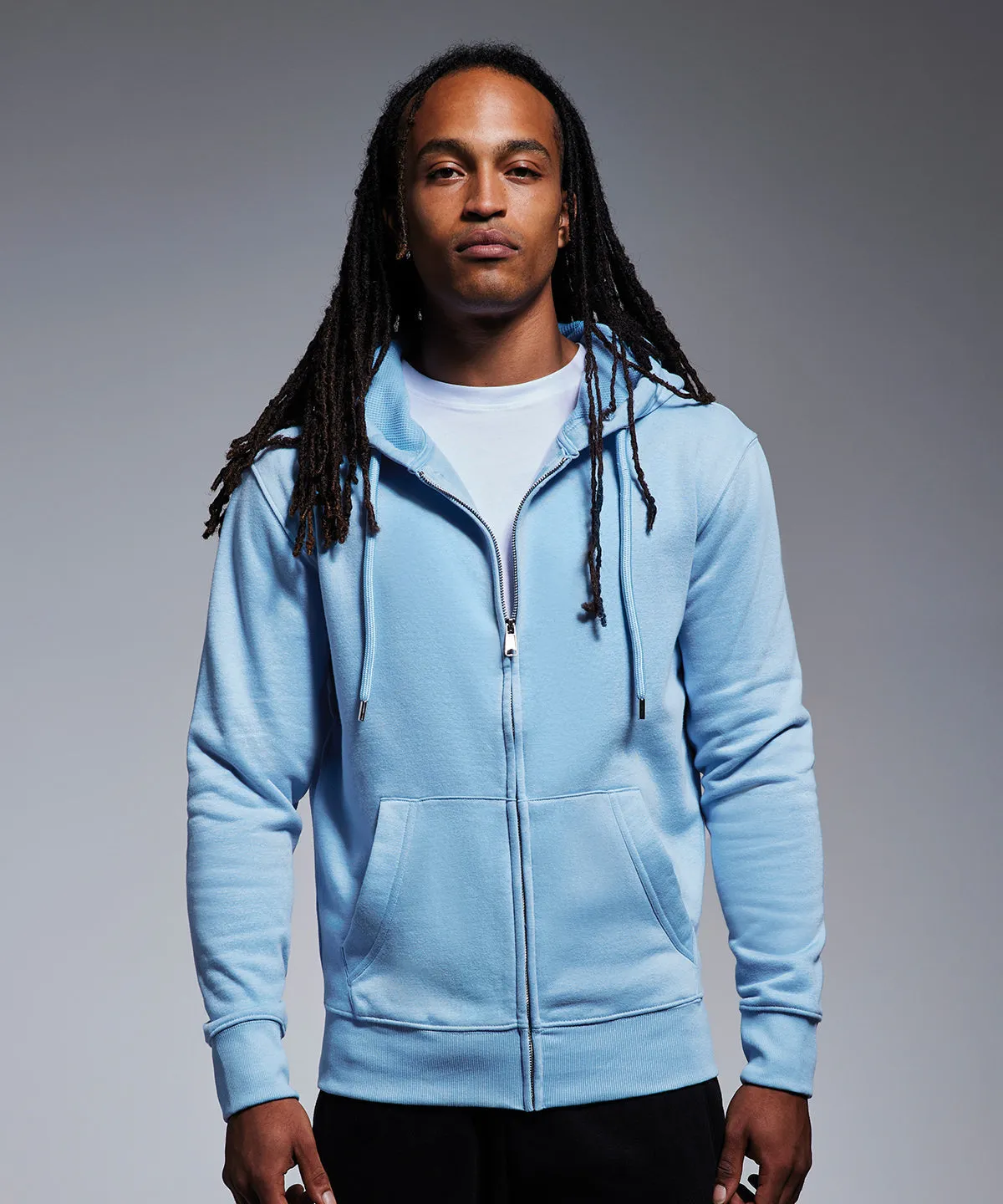 Mens Anthem full-zip hoodie | Grey Marl