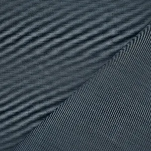 Navy-Light Blue-White Polyester Wool Blend Stripe Woven Shirting Fabric