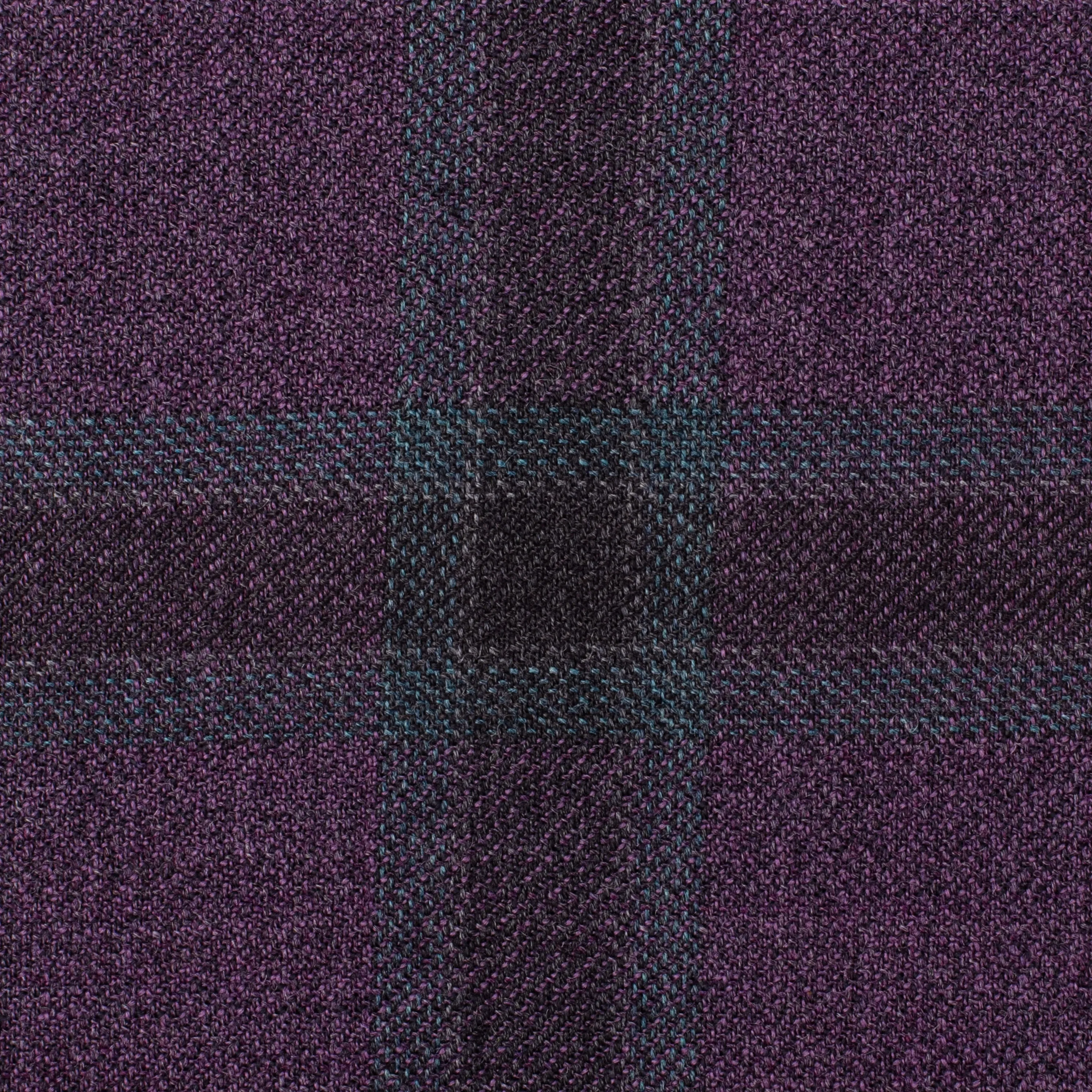 SARTORIA CHIAIA Bespoke Handmade Purple Plaid Wool-Silk Jacket EU 52 NEW US 42