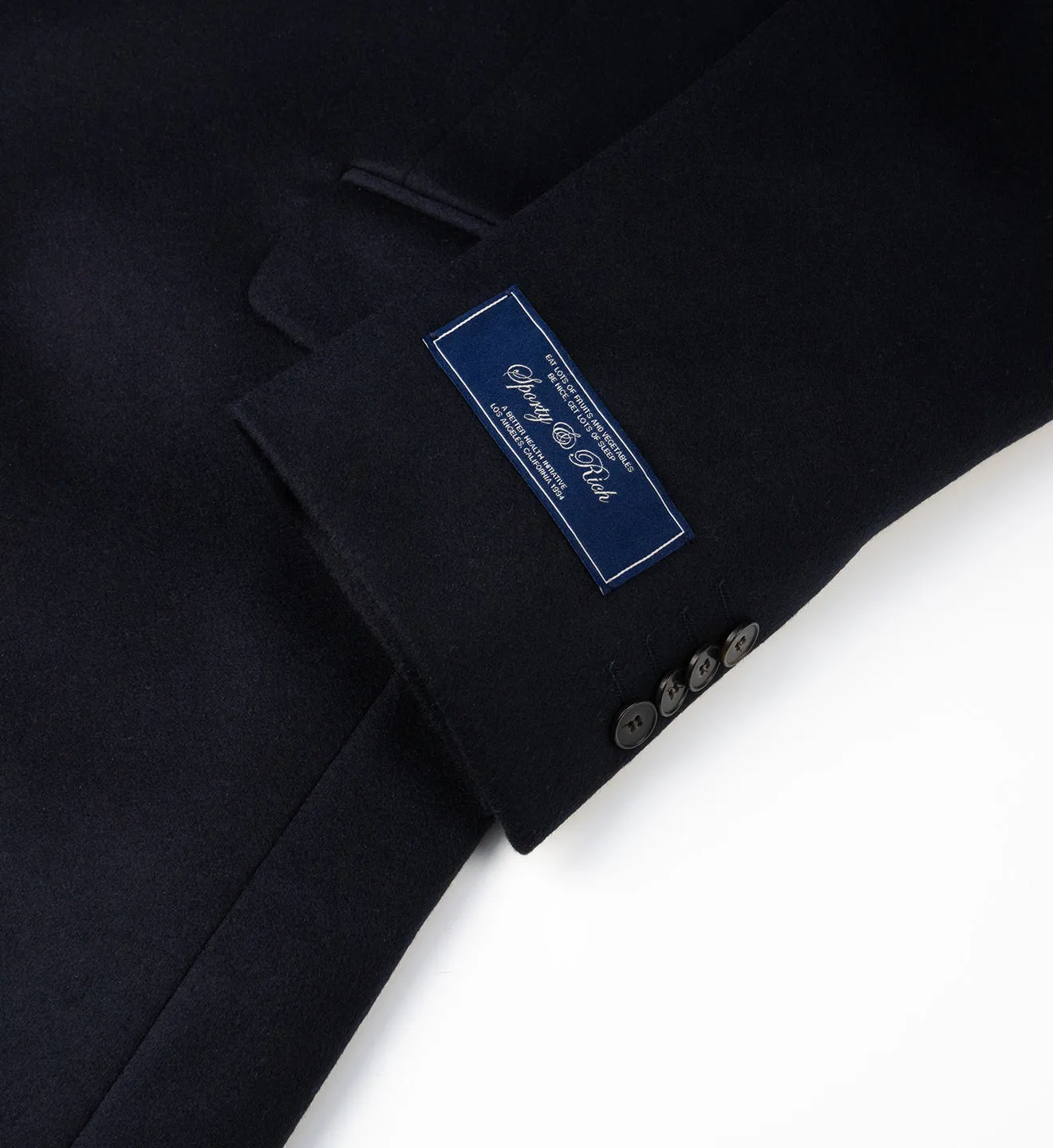 Script Logo Overcoat - Navy