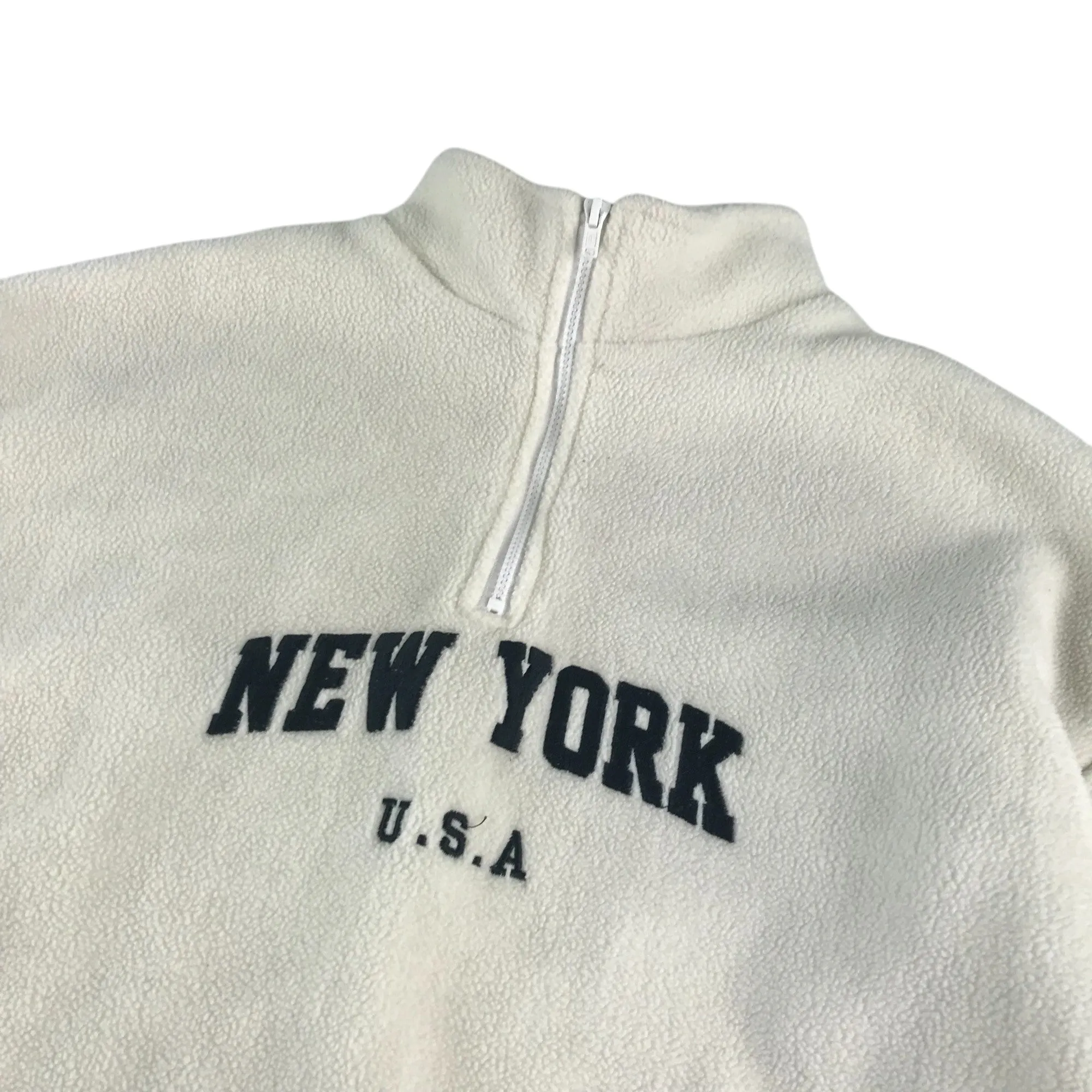 Shein fleece 8-9 years white cropped long sleeve New York