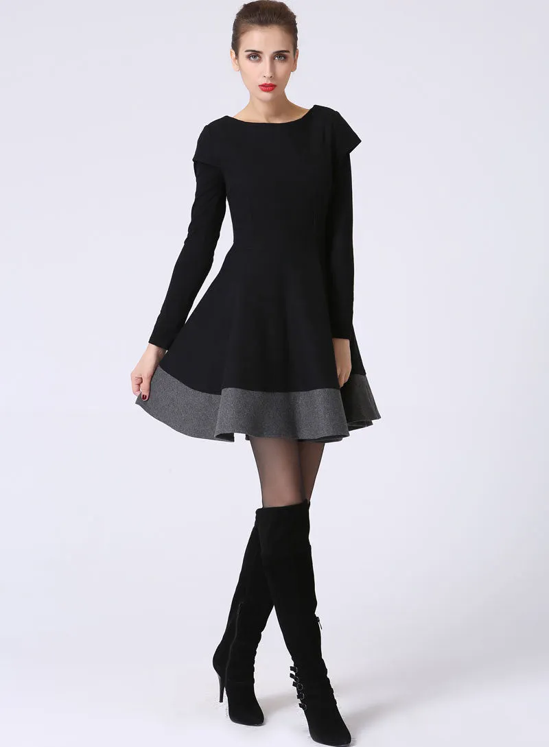 Short Sleeve Dress little black dress 1069#