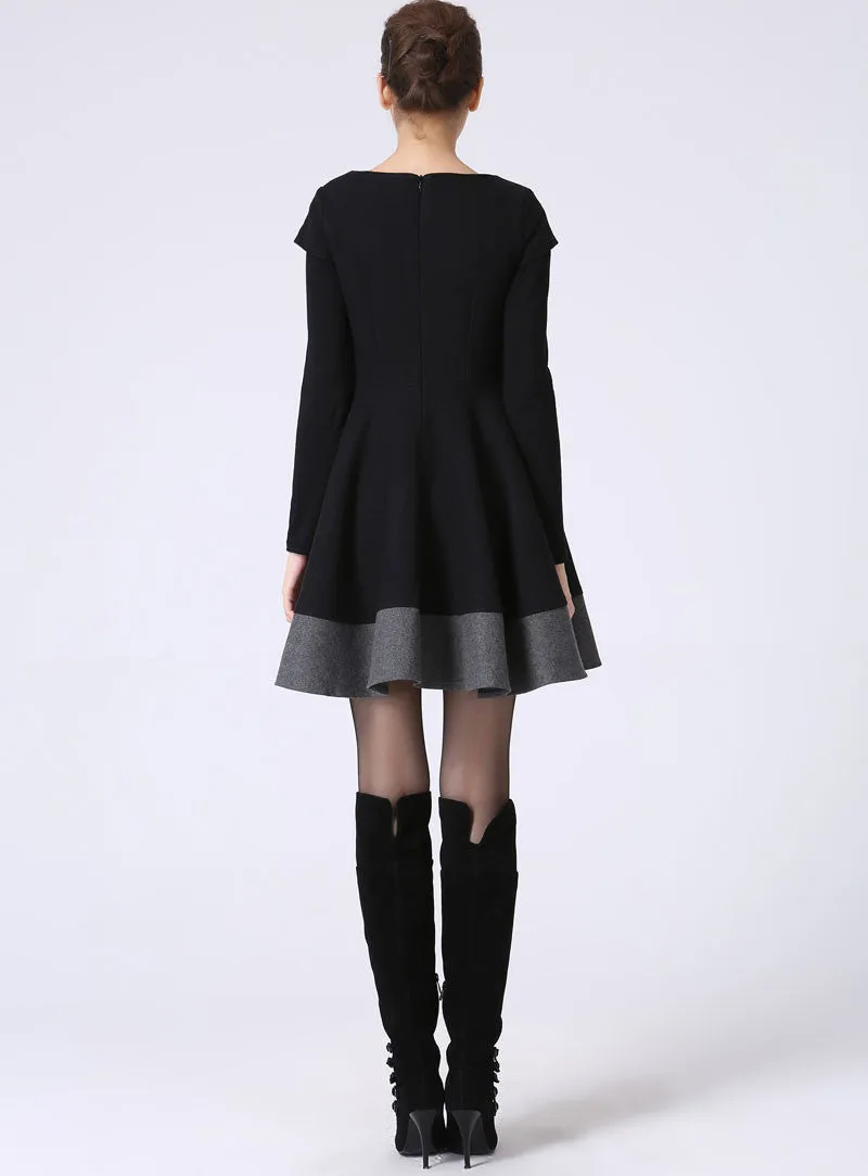 Short Sleeve Dress little black dress 1069#