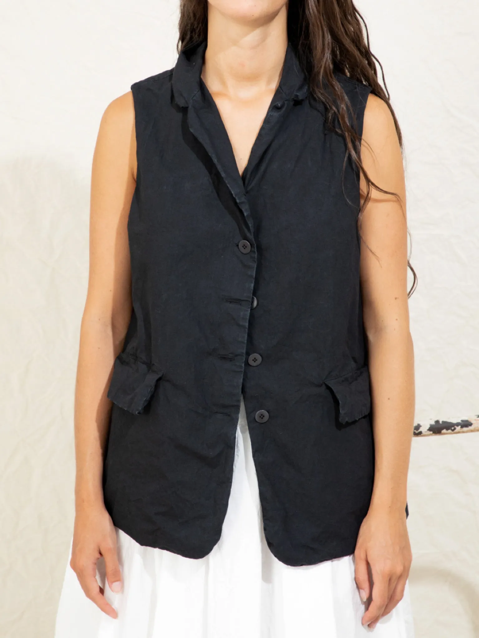 Sleeveless Blazer CC - Charcoal