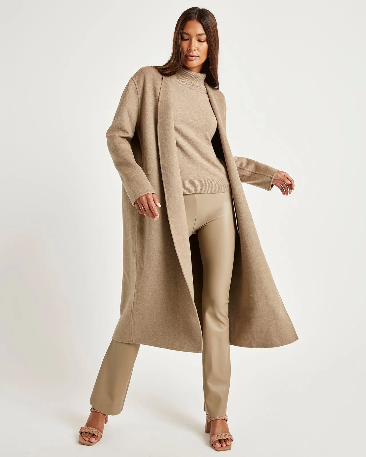 Splendid x Cella Jane Waist-Tie Wool Coat